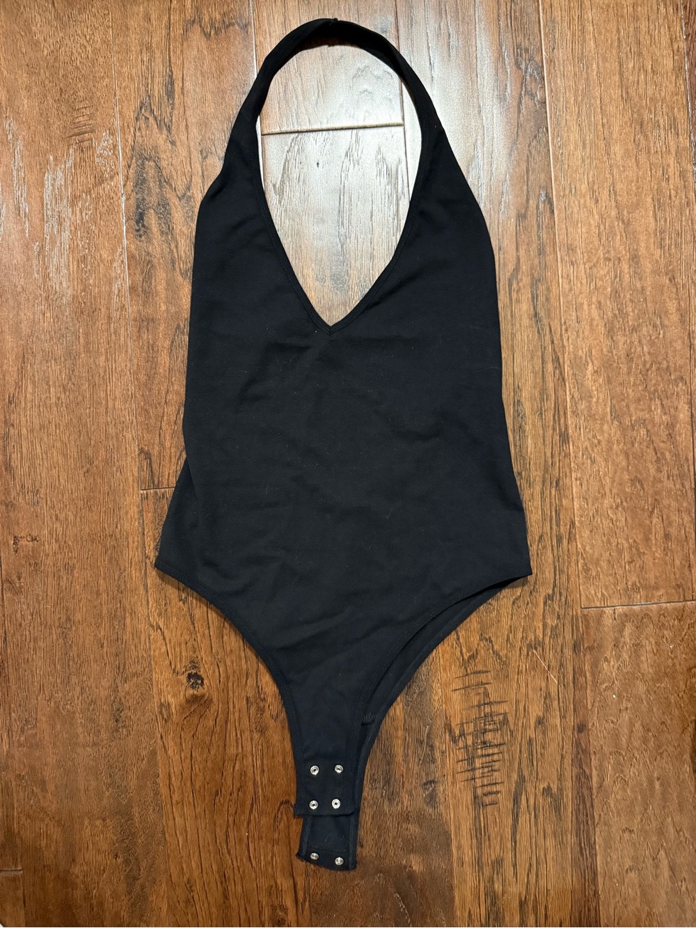 Black Halter One-Piece Bodysuit - NEW W TAGS
